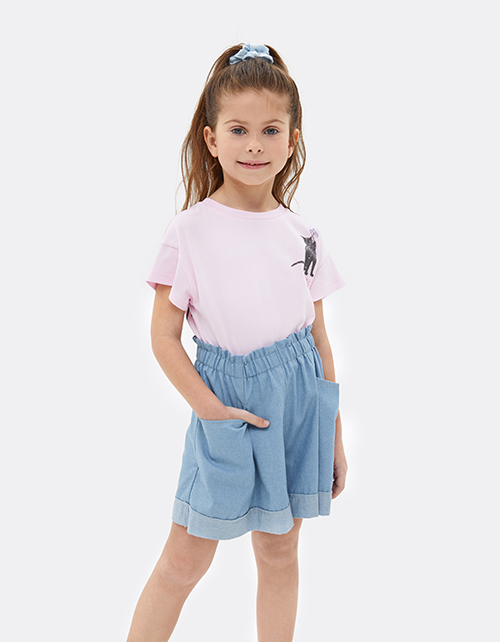 Светло-голубые шорты для девочки