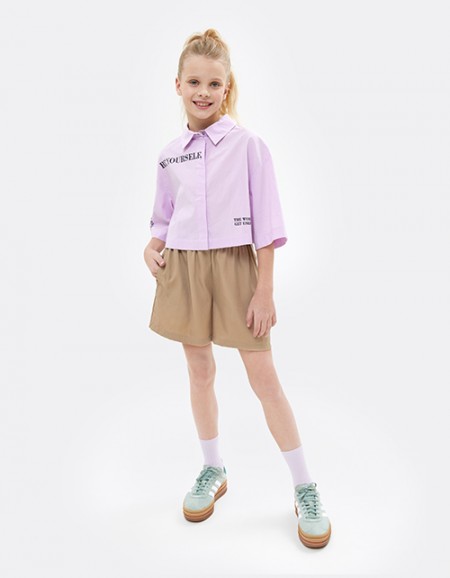 Светло-бежевые шорты для девочки