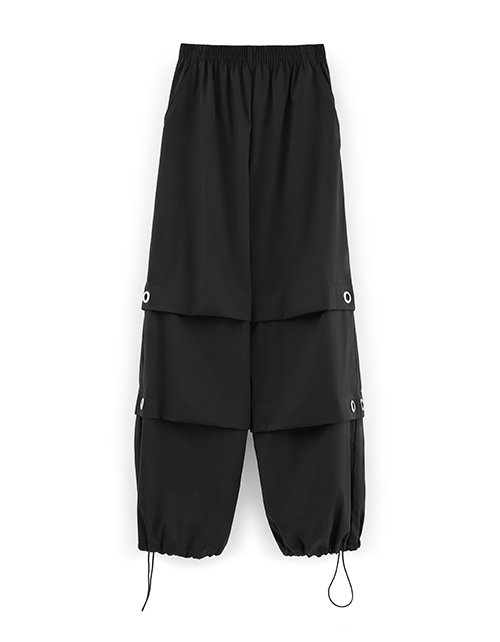 Чёрные брюки-парашюты для девочки