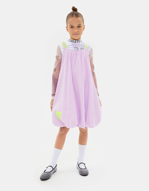 Платье-баллон оттенка цифровая лаванда