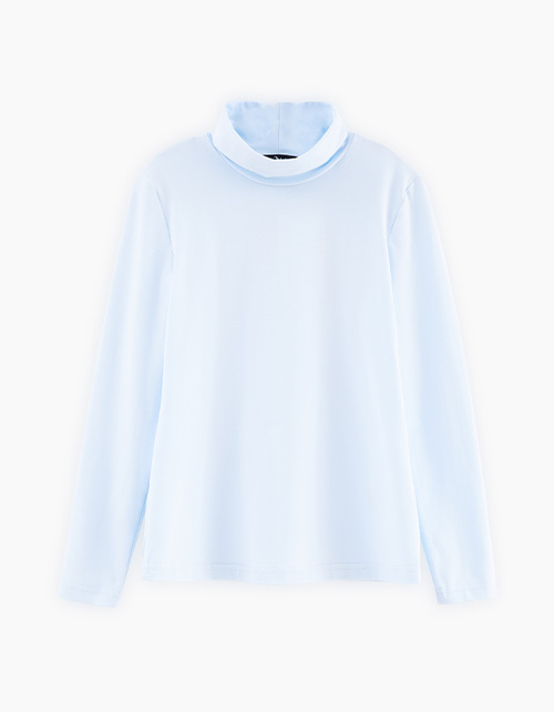 Хлопковая голубая водолазка для девочки Хлопковая голубая водолазка для девочки