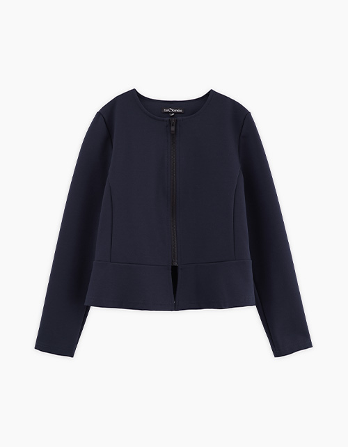 Тёмно-синий жакет приталенный для девочки Тёмно-синий жакет приталенный для девочки