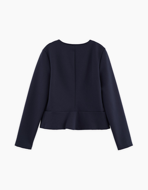 Тёмно-синий жакет приталенный для девочки Тёмно-синий жакет приталенный для девочки