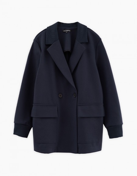 Тёмно-синий школьный жакет для девочки Тёмно-синий школьный жакет для девочки