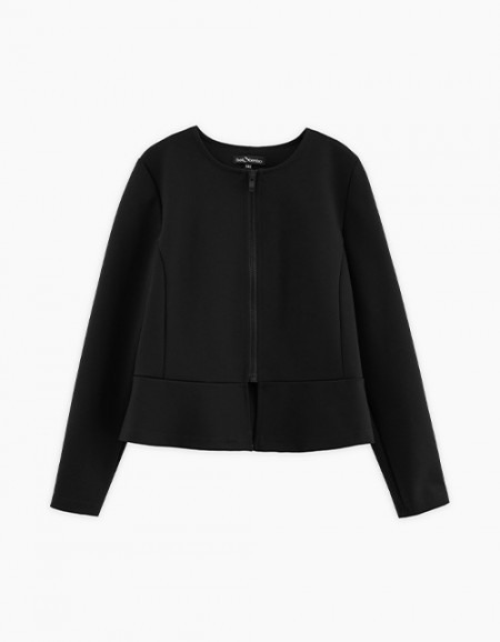 Чёрный жакет приталенный для девочки Чёрный жакет приталенный для девочки