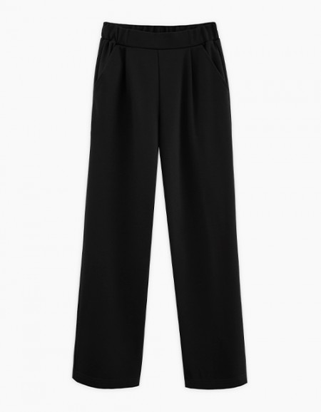 Прямые чёрные брюки для девочки Прямые чёрные брюки для девочки