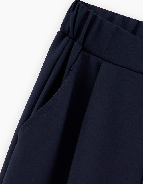 Прямые тёмно-синие брюки для девочки Прямые тёмно-синие брюки для девочки