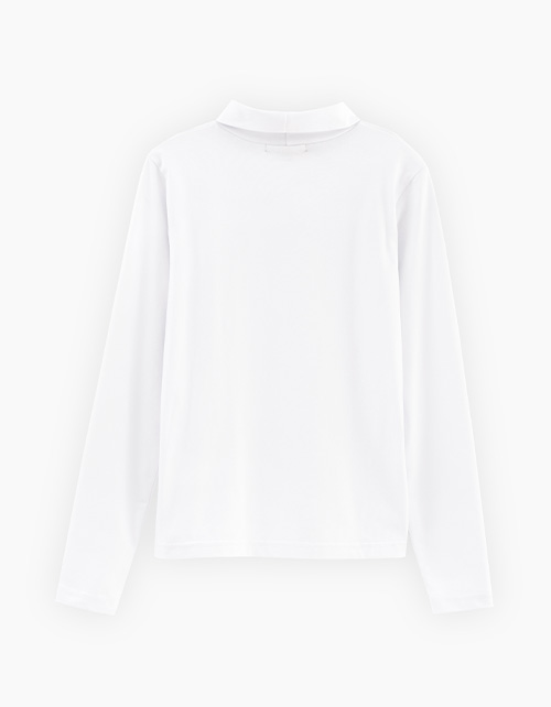 Хлопковая белая водолазка для мальчика