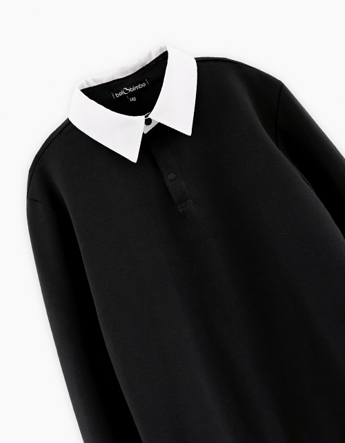 Чёрный джемпер-обманка для мальчика