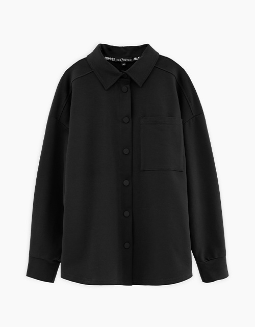 Чёрный жакет-рубашка для девочки