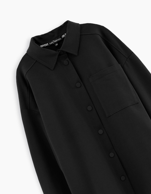 Чёрный жакет-рубашка для девочки Чёрный жакет-рубашка для девочки