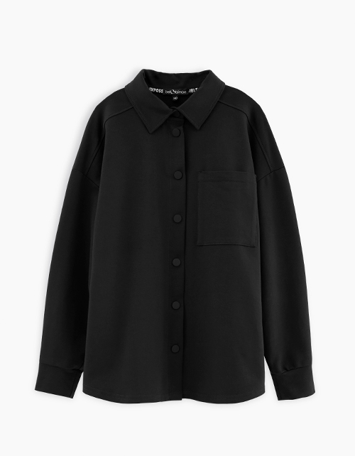 Чёрный жакет-рубашка для девочки Чёрный жакет-рубашка для девочки