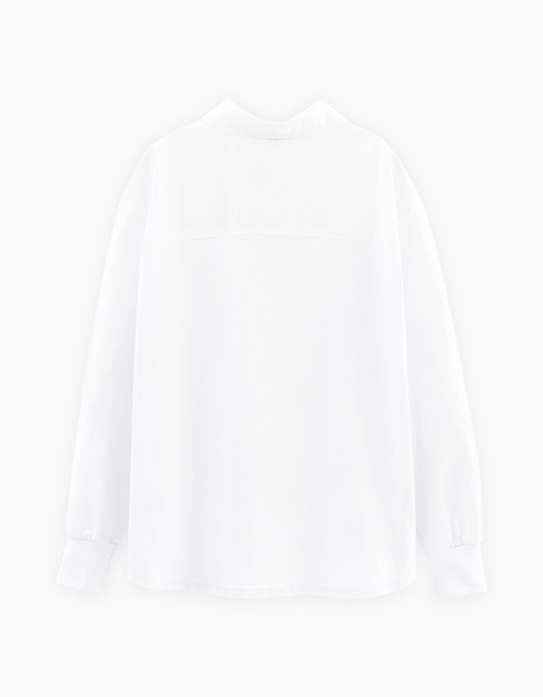 Дизайнерская школьная белая блузка для девочки