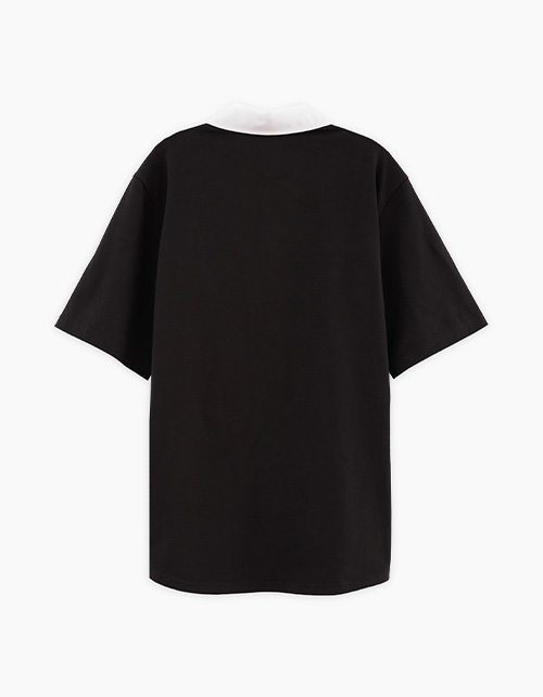 Комбинированная рубашка с коротким рукавом для мальчика