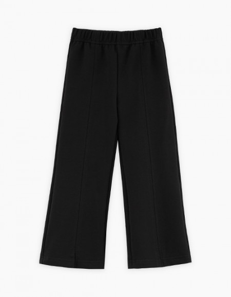 Чёрные расклешённые брюки для девочки Чёрные расклешённые брюки для девочки