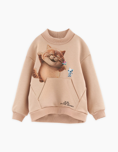 Бежевый свитшот для девочки