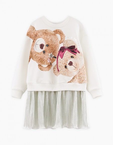 Платье с медведем для девочки Платье с медведем для девочки