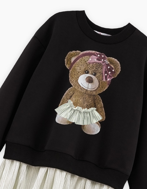 Платье с медведем для девочки