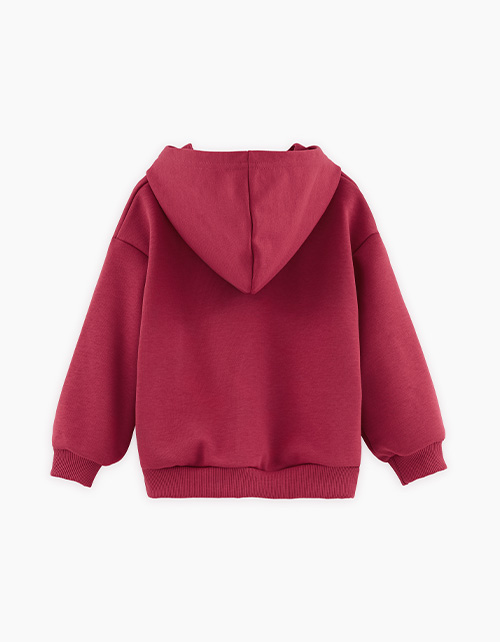 Худи оттенка гранатовый сок для мальчика