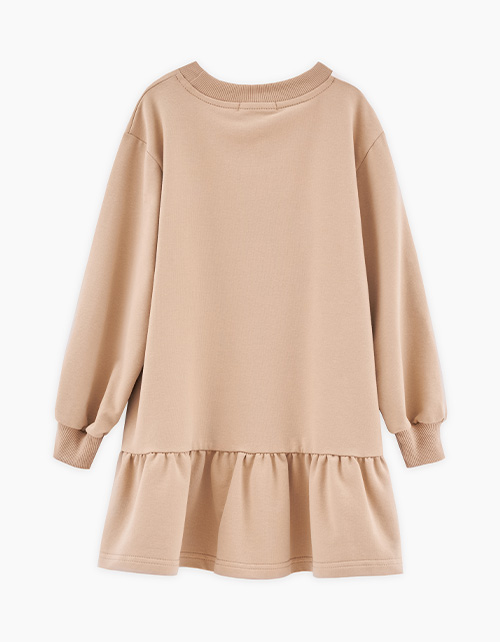 Платье бежевого оттенка для девочки