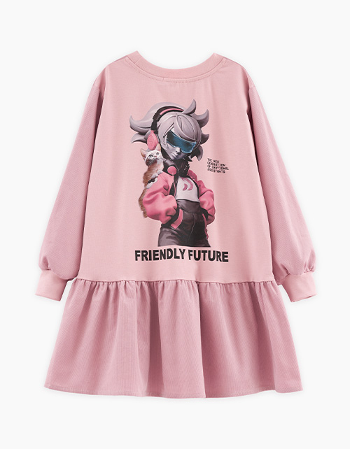 Платье из микровельвета для девочки