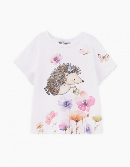 Белая футболка для девочки