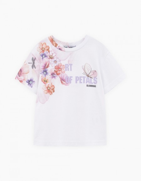 Белая футболка для девочки