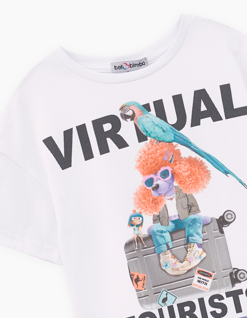 Белая футболка для девочки