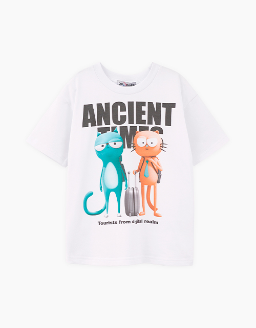 Белая футболка для мальчика