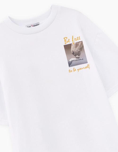 Белая футболка для девочки