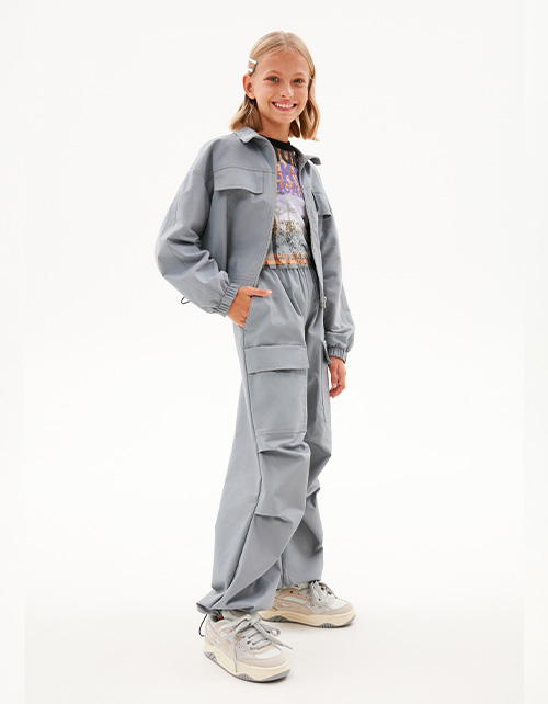 Жакет в утилитарном стиле для девочки