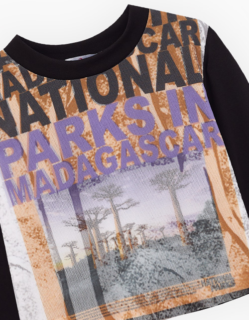 Чёрный лонгслив для девочки