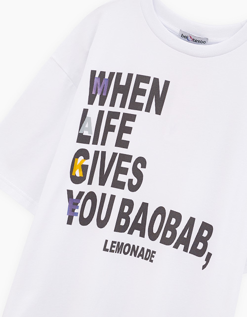 Дизайнерская белая футболка для девочки