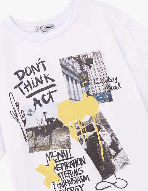 Белая футболка для мальчика