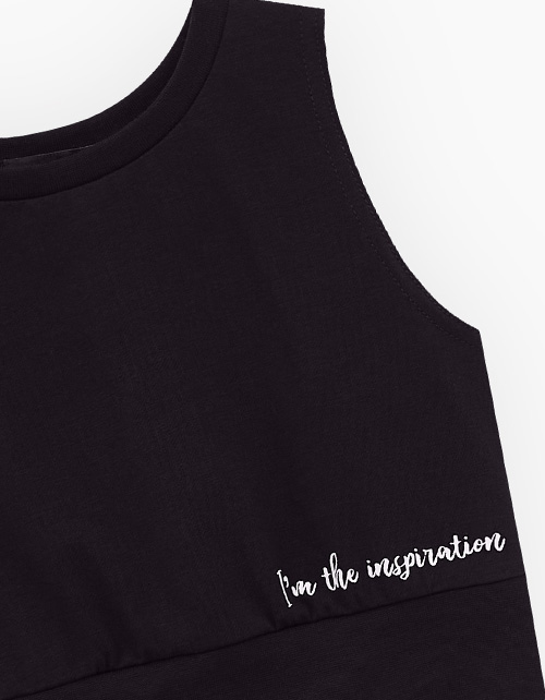 Чёрный топ для девочки