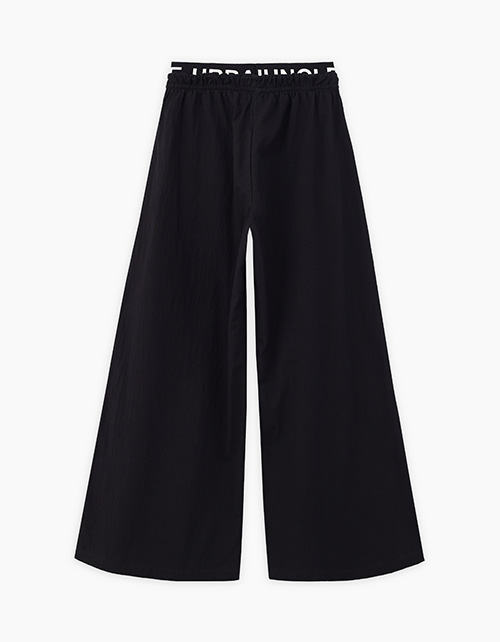 Чёрные широкие брюки для девочки