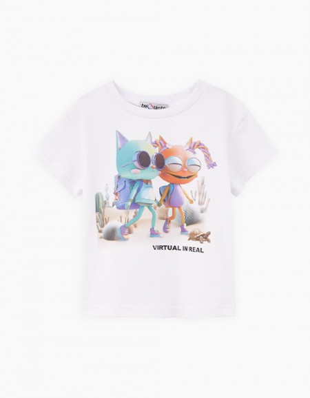 Белая футболка для девочки