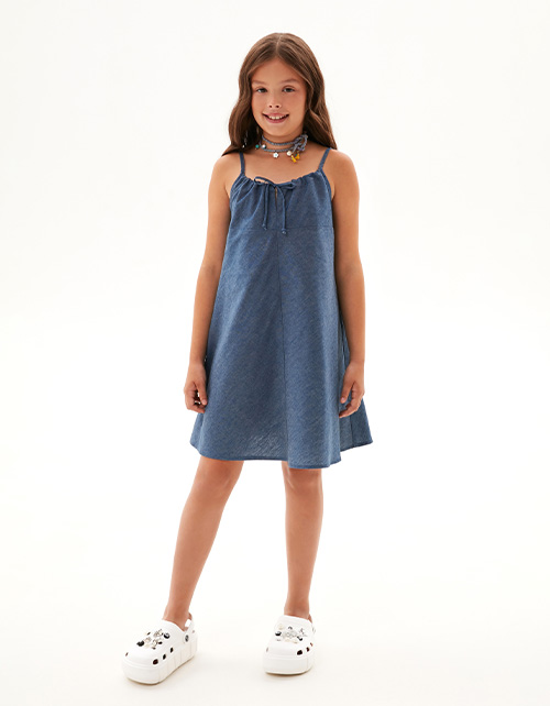 Джинсовый сарафан для девочки