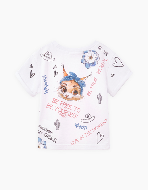 Белая футболка для девочки