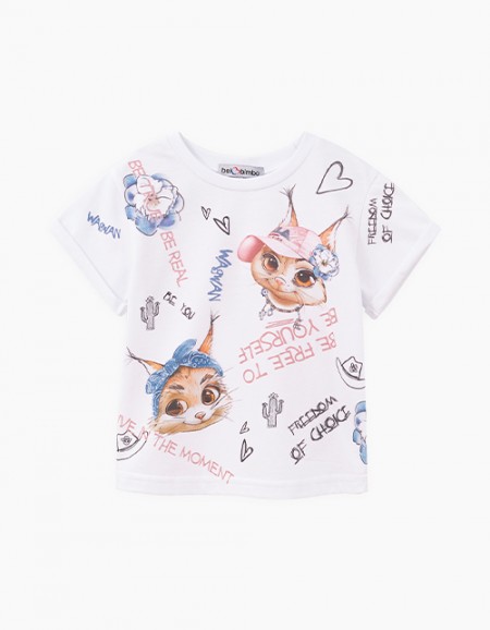 Белая футболка для девочки