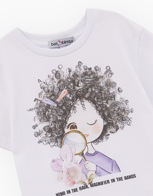 Белая футболка для девочки