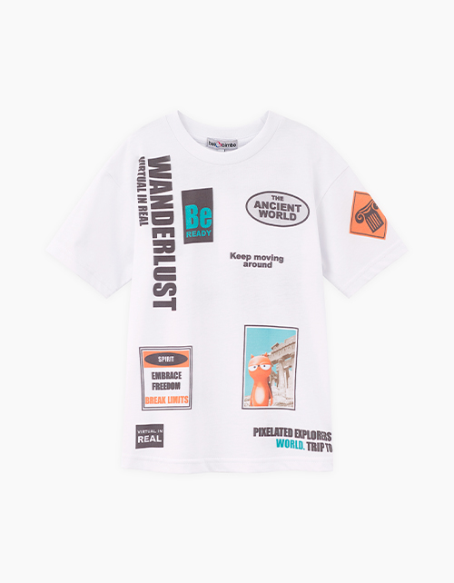 Дизайнерская белая футболка для мальчика