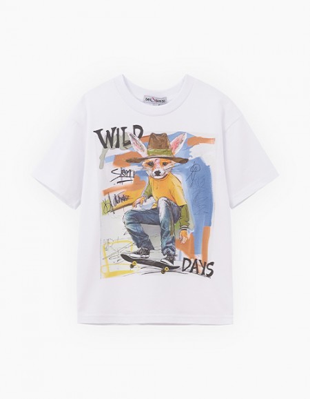 Белая футболка для мальчика