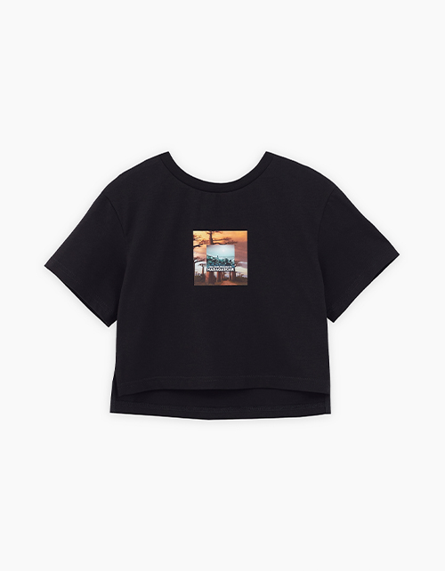 Чёрный топ для девочки