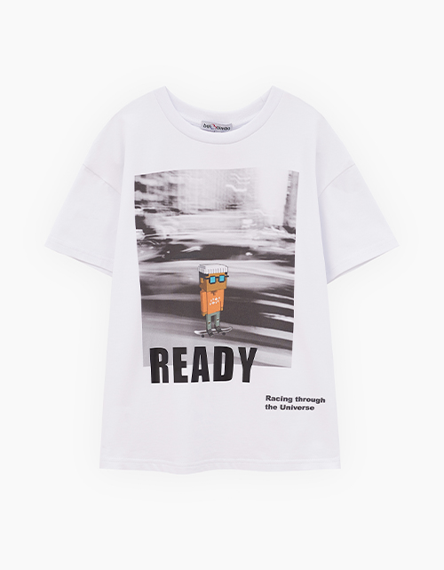 Белая футболка для мальчика