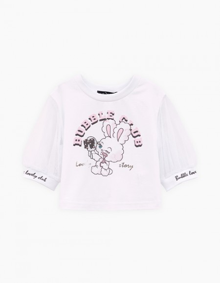 Белая футболка для девочки