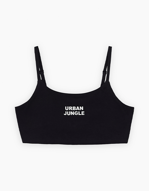 Чёрный топ бюстье для девочки