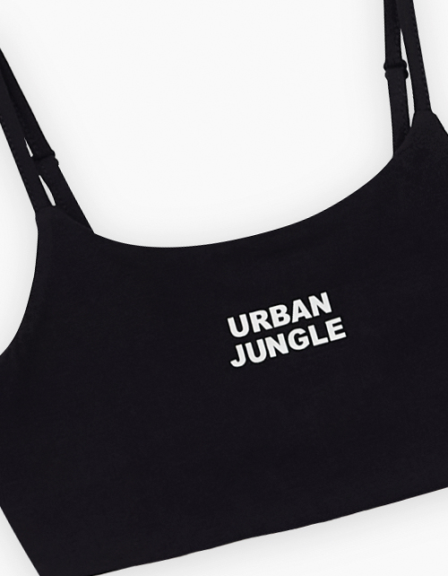 Чёрный топ бюстье для девочки