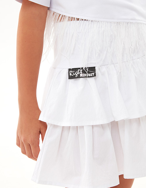 Белая юбка для девочки