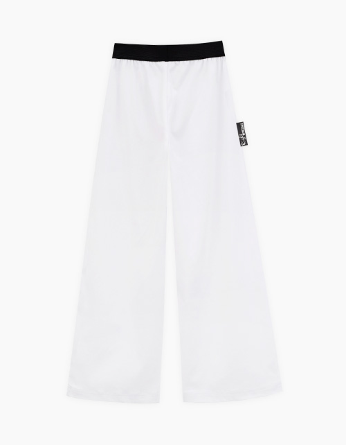 Белые широкие брюки для девочки